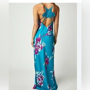 Free People Forever Yours Floral Slip Maxi Dress EXC $228 Medium